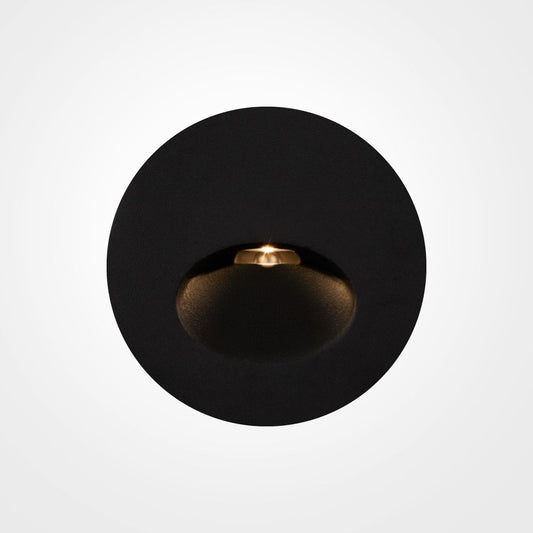 Spot incastrat pentru iluminat scari din Aluminiu Negru 3W 60lm 3000k D7xH7cm Bil