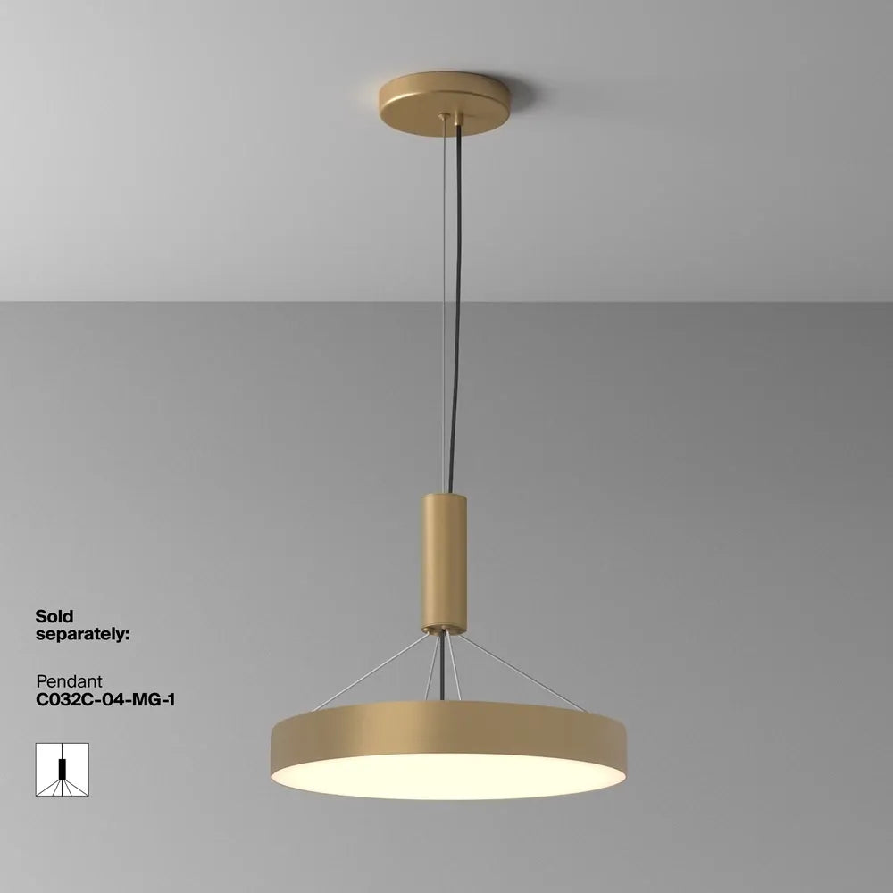 Plafoniera din Aluminiu Auriu mat H6xD40cm Zon