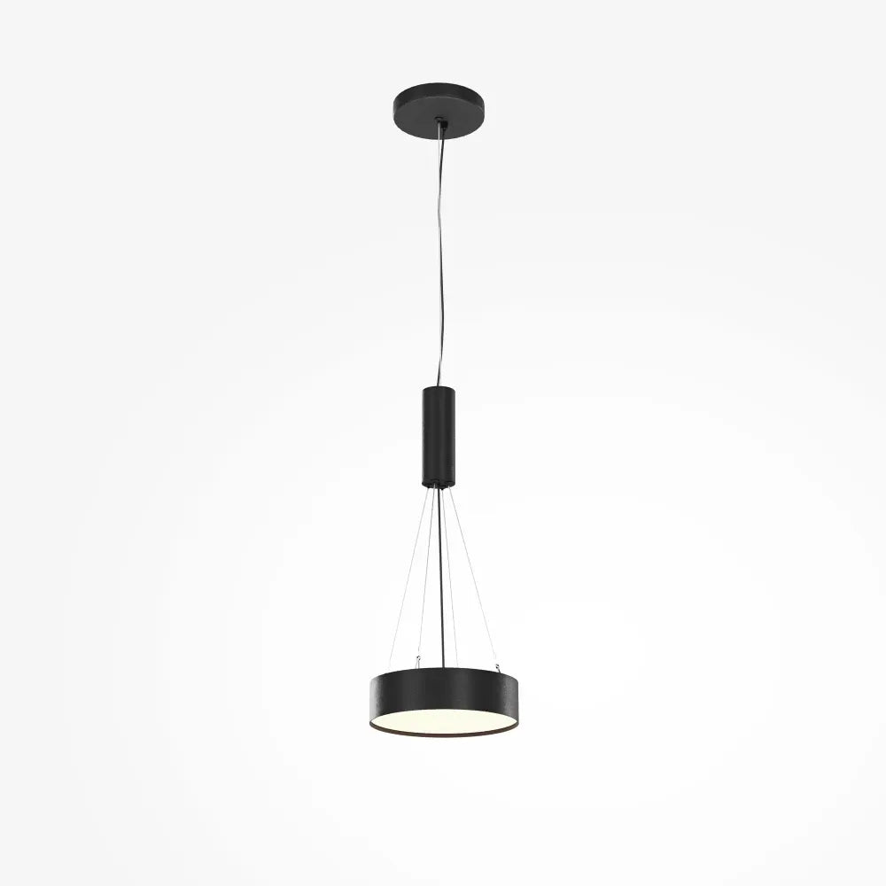 Plafoniera din Aluminiu Negru H6xD22cm Zon