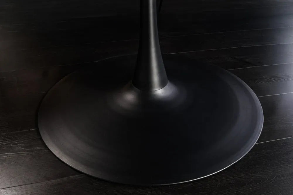 Masa din MDF/Furnir de stejar Maro deschis si Metal Negru D120xH75cm ATELIER