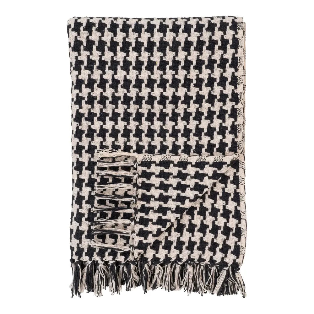 Patura din Textil Negru/Bej 180x130cm Side
