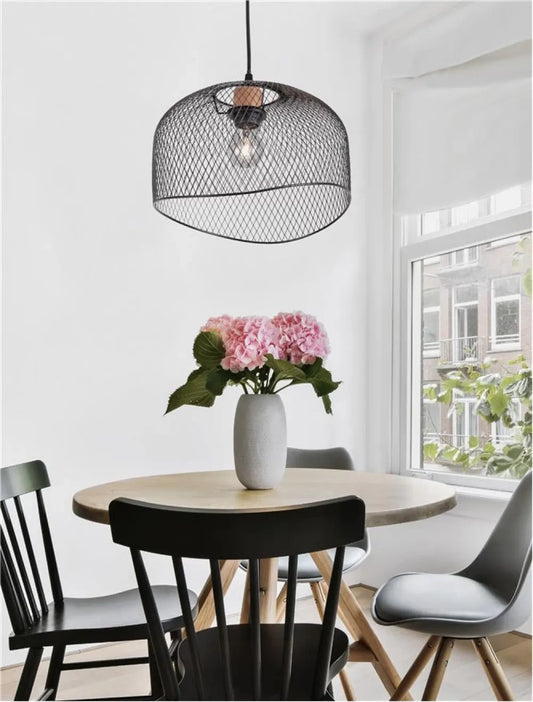Pendul structura din Metal Negru si abajur din Metal Negru H120xL30cm IP20 LYRON
