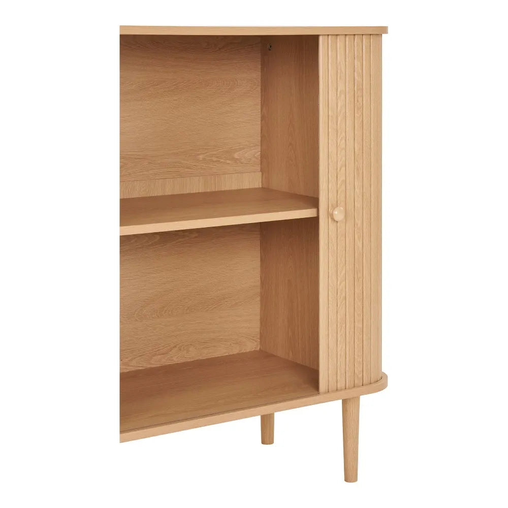 Comoda 2 usi din MDF Maro si Lemn de pin Maro L40xH87cm Nikko