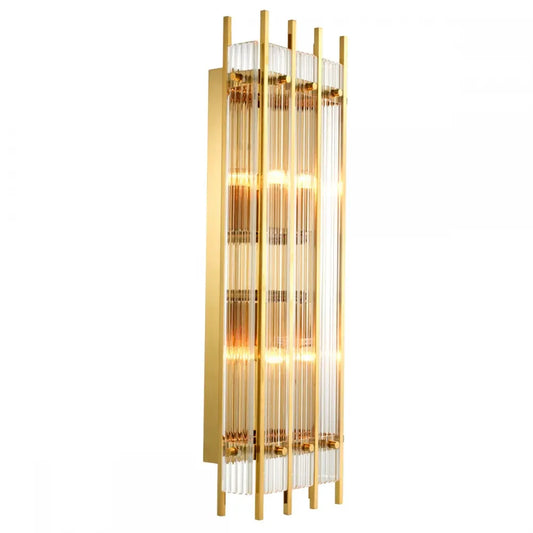 Aplica de perete din Metal Auriu si Sticla Transparent H65xL23cm Sparks L Eichholtz