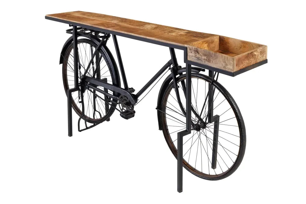 Consola din Lemn de mango Maro si Metal Negru L194xH94cm BICYCLE