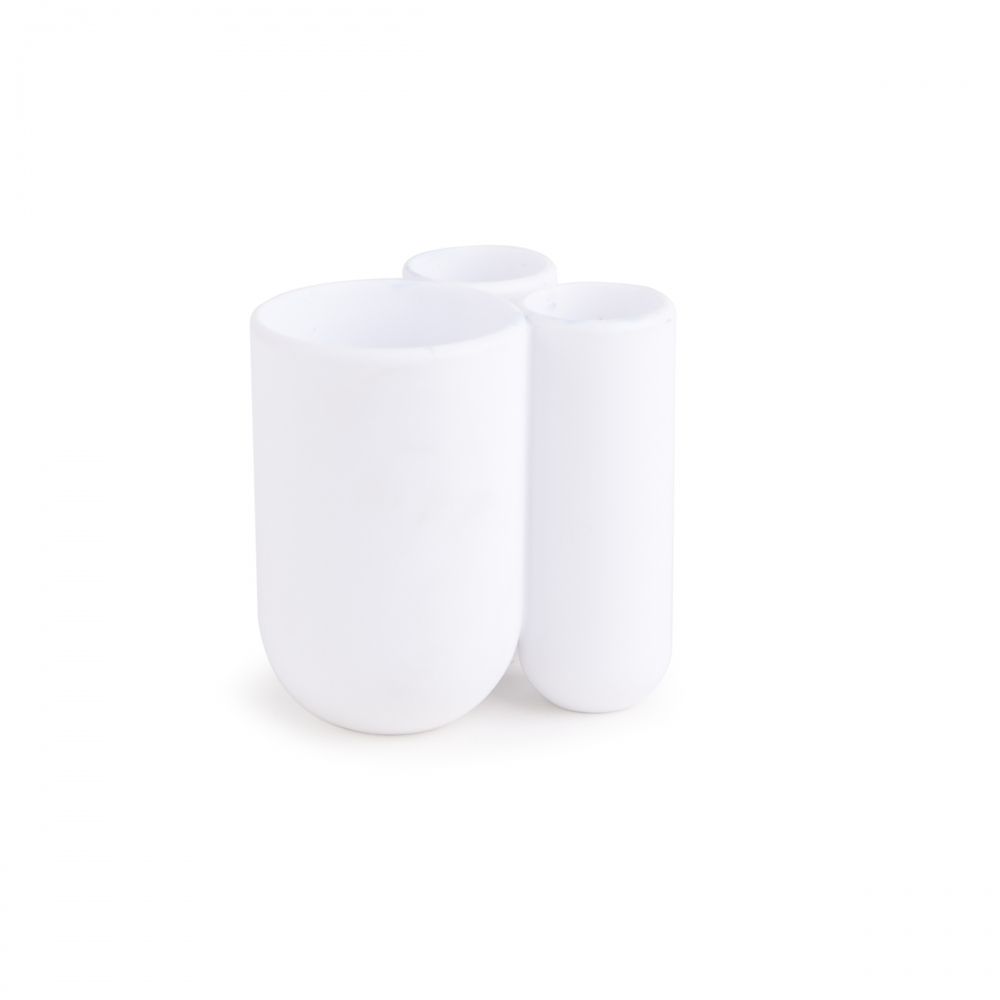 Suport periute de dinti din Plastic Alb Touch D10xH10cm