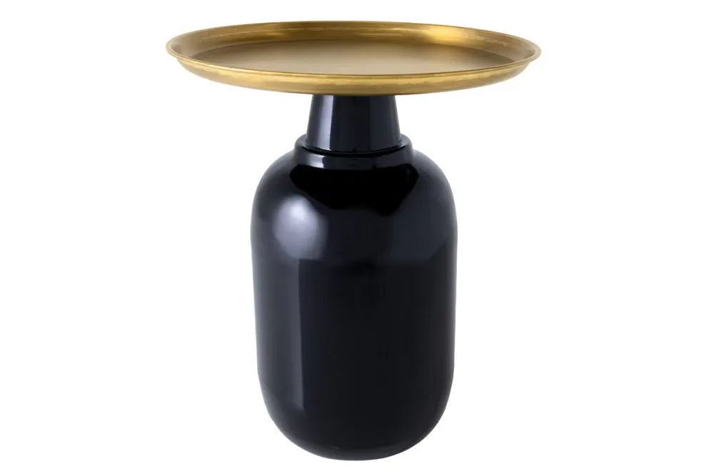 Masuta laterala din Metal Negru L40xH50cm Elegancia