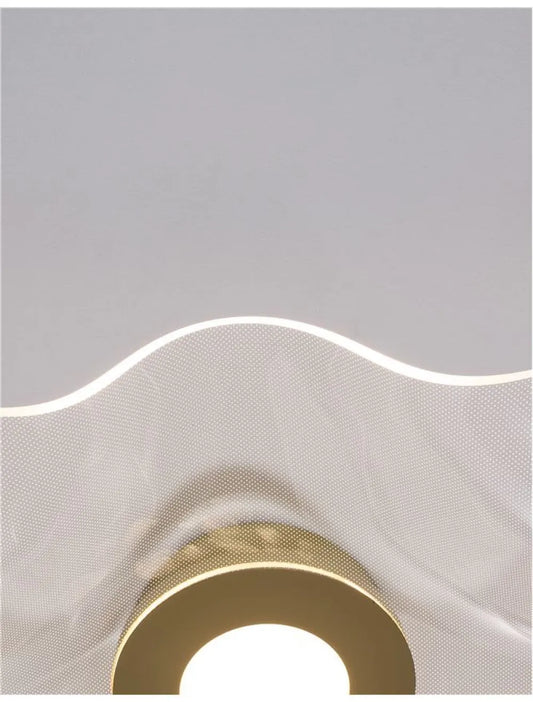 Plafoniera structura din Aluminiu Auriu si abajur din Acrilic Transparent H20xL50cm IP20 31W 2118lm 3000k SIDERNO