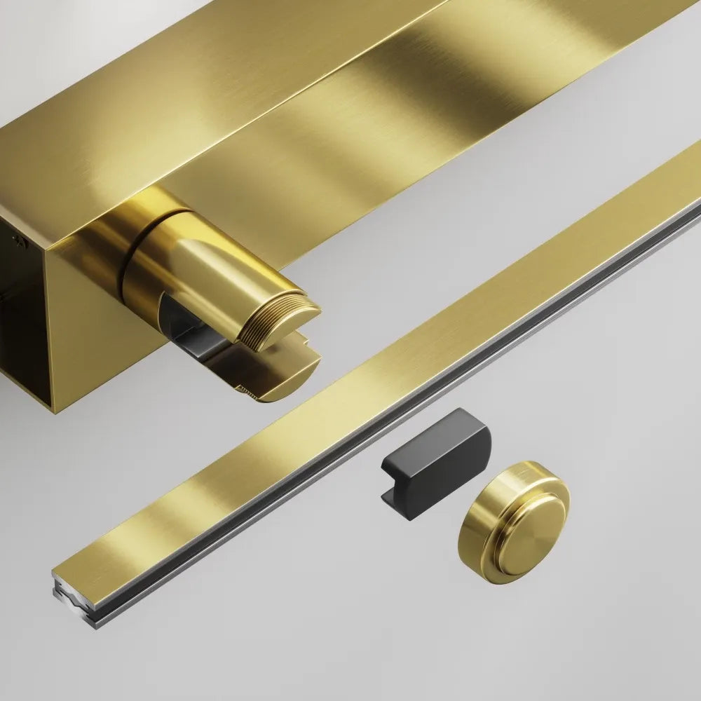 Baza de perete pentru driver cu priza de alimentare Flarity din Aluminiu Alama