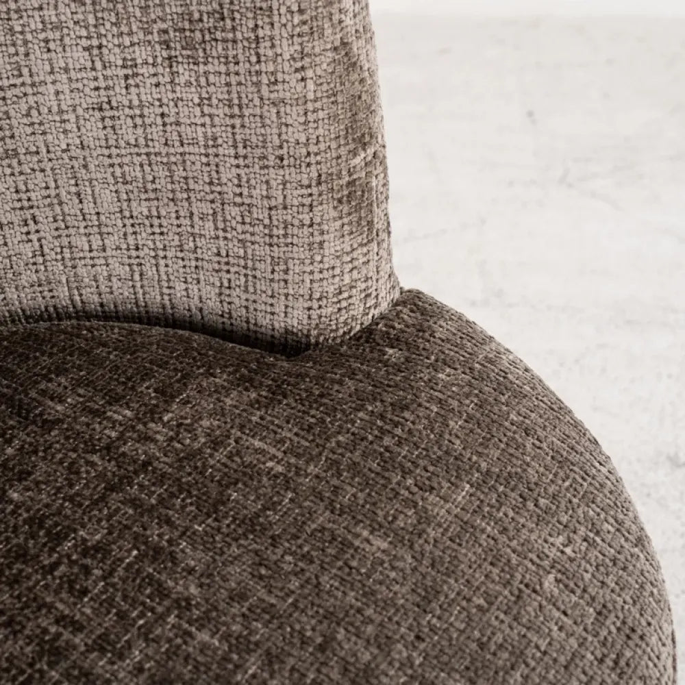 Scaun tapitat cu Chenille Maro cu picioare din Metal Negru H83xL63xA63cm Stella Richmond Interiors