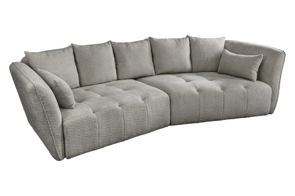 Canapea tapitat cu Stofa boucle Gri L295cm Royal