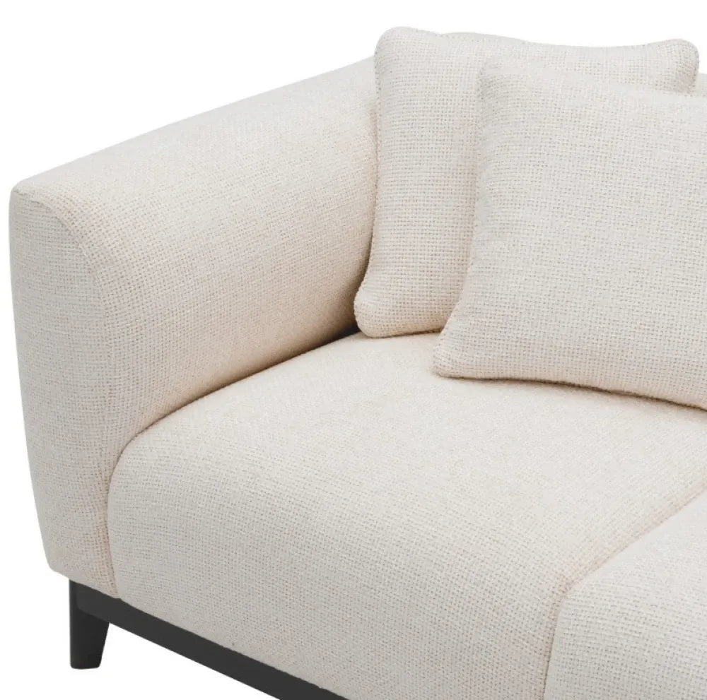 Coltar orientare dreapta tapitat cu Stofa Lyssa Alb L163xAxH72cm Corso Lounge right Eichholtz