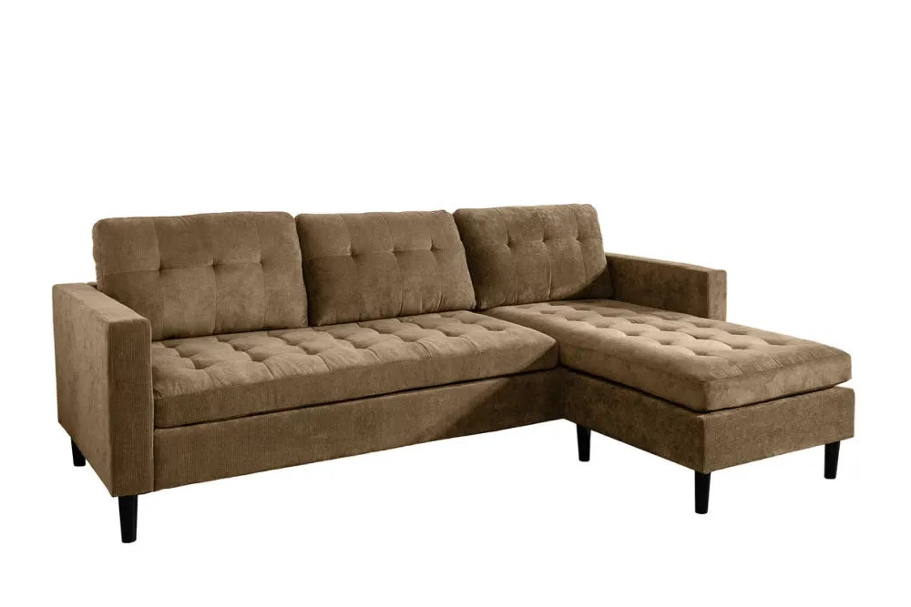 Coltar 3 locuri reversibil tapitat cu Catifea raiata Maro L220cm Stockholm