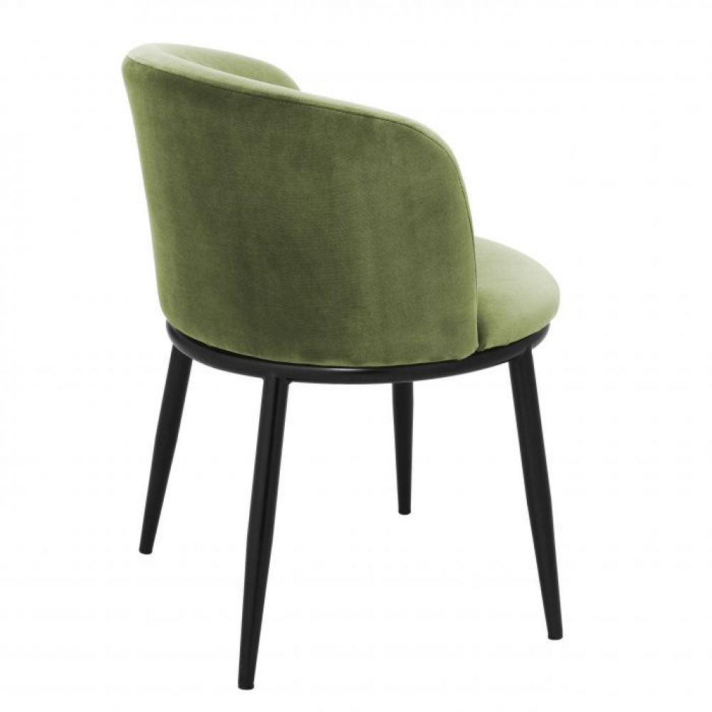 Set 2 scaune cu brate din Catifea si Metal Verde/Negru H74xL57xA47cm Eichholtz Filmore