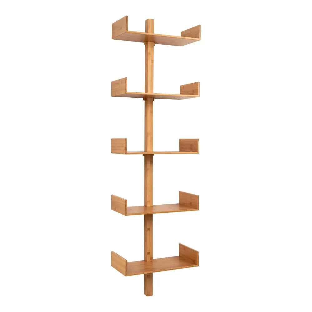 Raft de perete din Lemn de bambus Maro L50xH180cm Villa