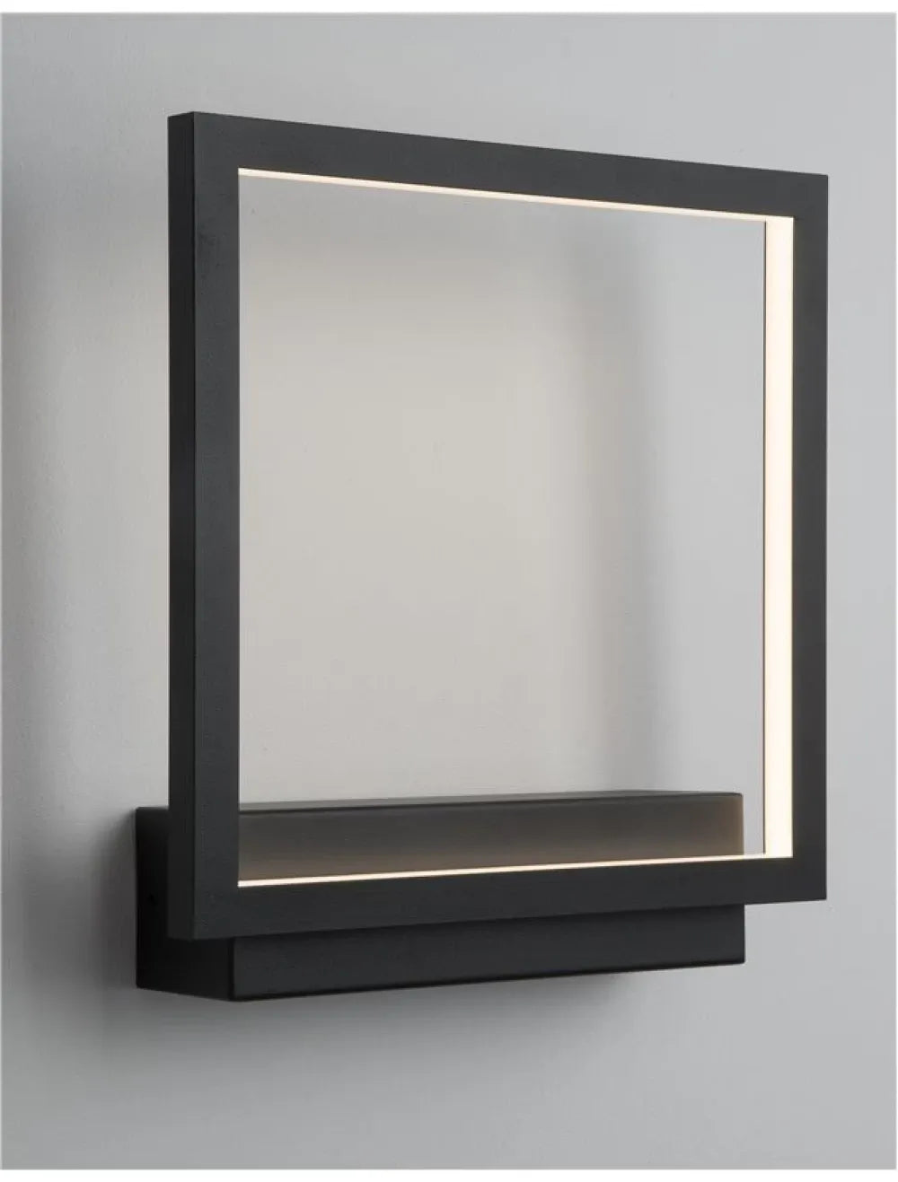 Aplica de perete din Aluminiu Negru H25xL21cm IP20 18W 1080lm 3000k CORNICE