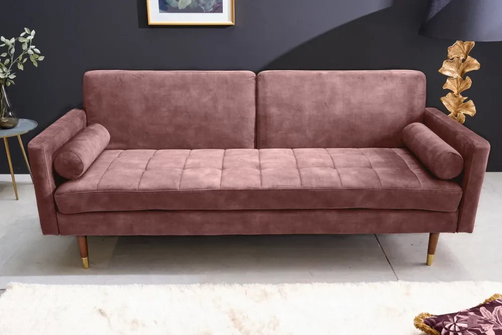 Canapea tapitat cu Catifea Roz L196cm Couture
