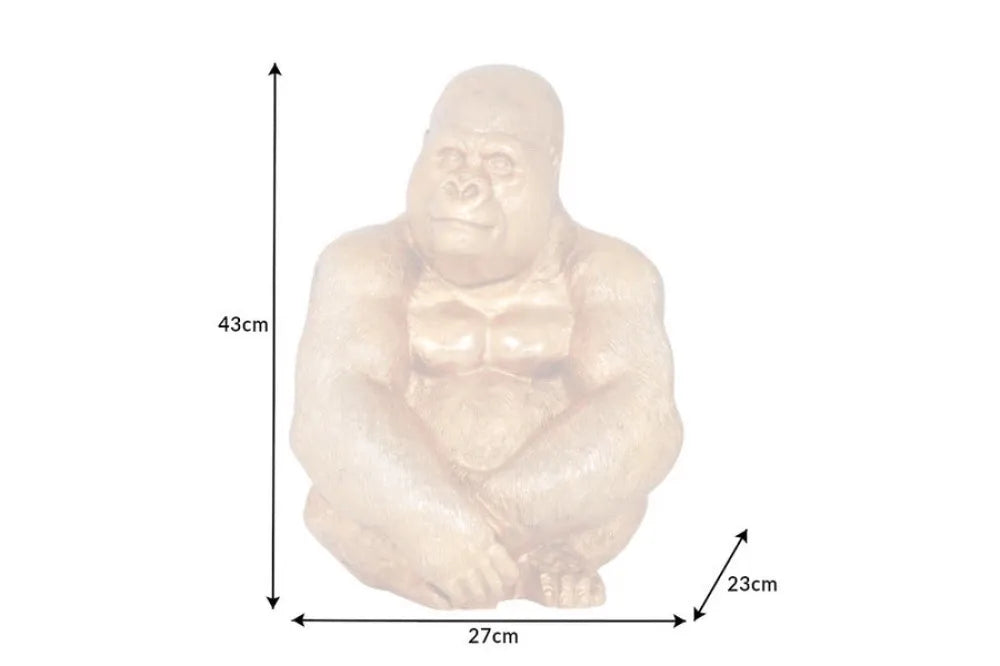 Figurina decorativa din Metal Auriu H43xL27cm Kong