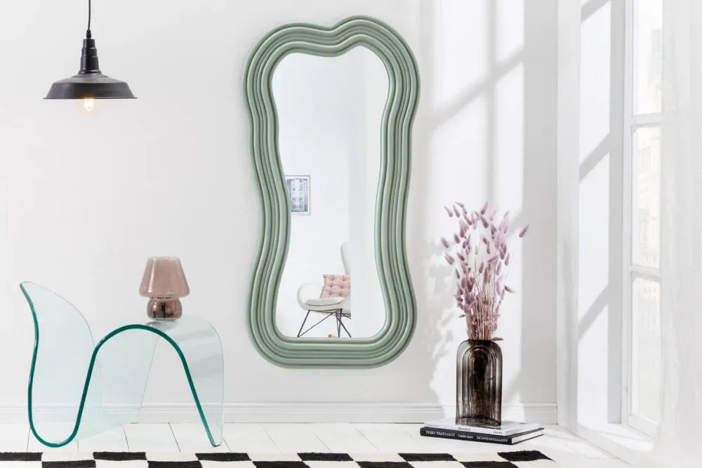 Oglinda cu rama din Poliuretan/MDF Verde H100xL52cm Alice Ii
