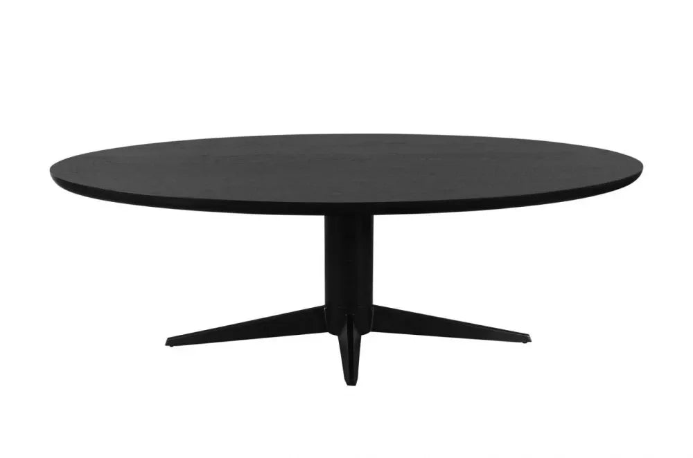 Masa ovala din Metal Negru si Lemn de stejar Negru L230xH76cm Rayford Richmond interiors