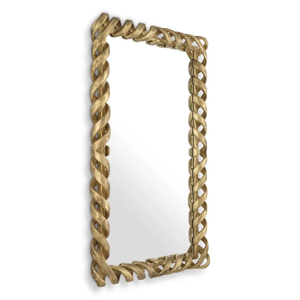 Oglinda cu rama din Lemn/Metal Auriu L93xH141cm Casone Eichholtz