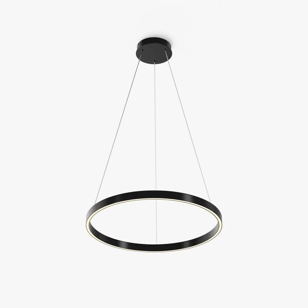 Lustra din Aluminiu Negru si Silicon Alb H120xD60cm Rim