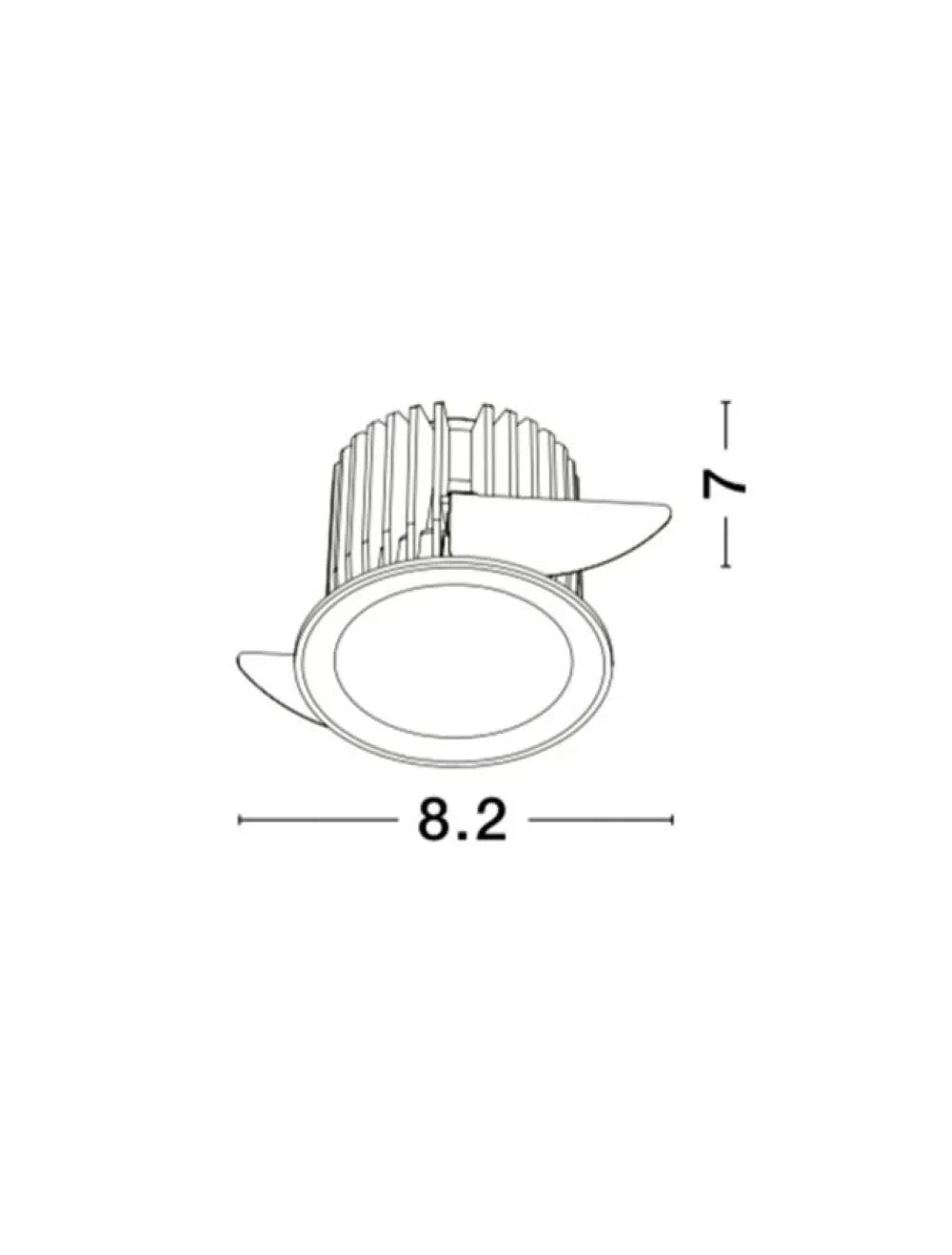 Spot incastrat din Aluminiu Negru H7xL8.2cm IP20 10W 800lm 3000k GEMA