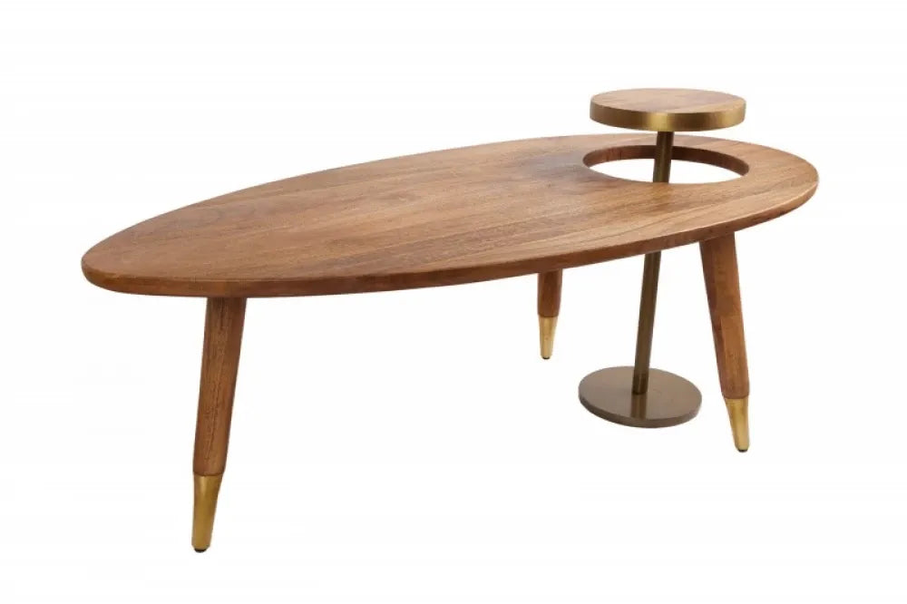 Masuta de cafea Ovala din Lemn de mango Maro L110xH50cm Gastsby