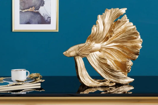 Statueta din Polirasina Auriu H36xL32cm Crowntail