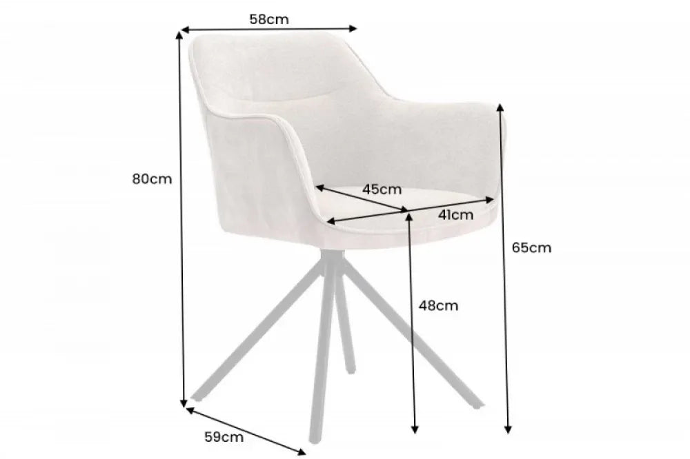 Set 2 scaune tapitat cu Stofa Bej cu picioare din Metal Negru H80xL58xA59cm Verona
