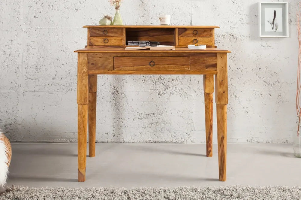 Birou din Lemn de sheesham Maro L90xH90cm HEMINGWAY