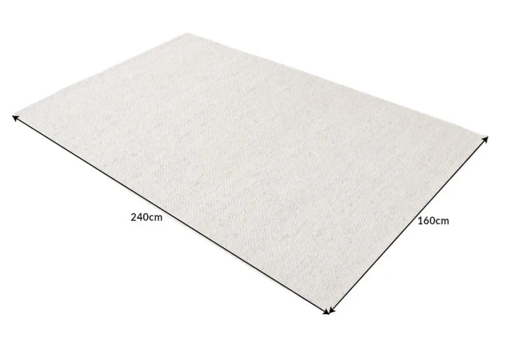Covor din Lana/Poliester Gri L240cm Wool