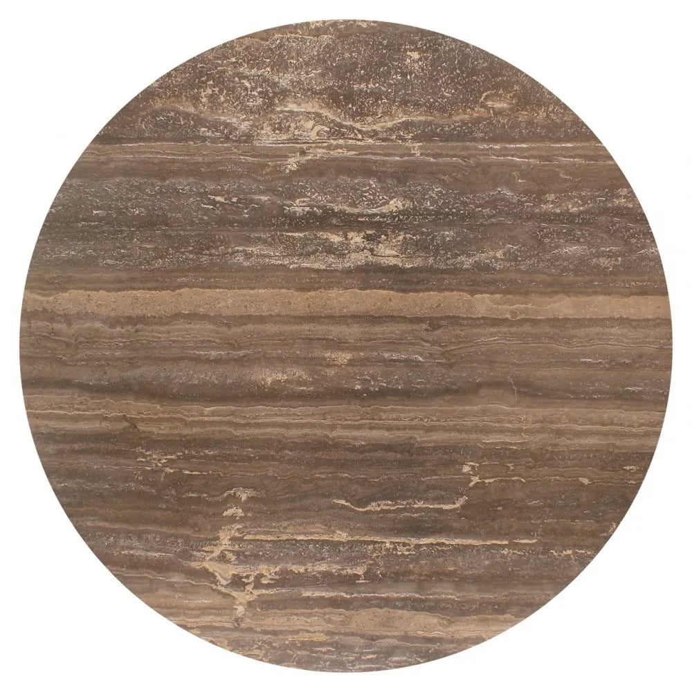 Masa rotunda din MDF/Metal Maro si Travertin Maro D140xH76cm Russo Richmond interiors