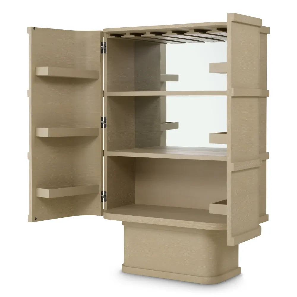 Dulap bar din Furnir de stejar Maro deschis L95xH145.5cm Cabana Eichholtz