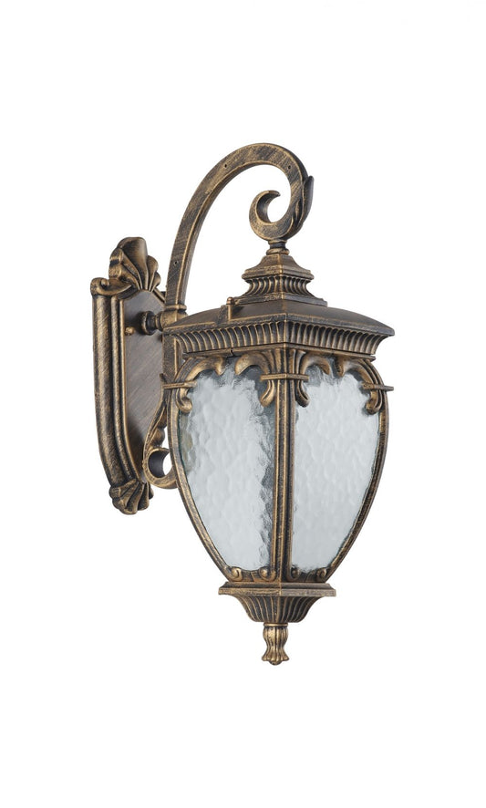 Aplica de perete Aluminiu si Sticla Auriu antichizat/Transparent D15xH48cm Fleur