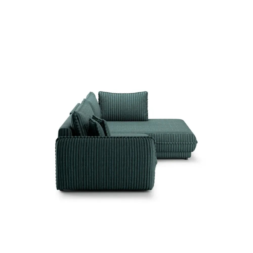 Coltar extensibil cu spatiu depozitare din Corduroy Verde Mojave II