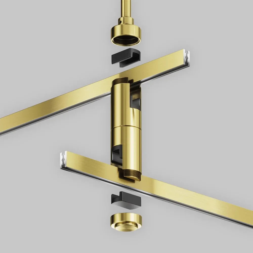 Suport de tavan dublu lung 700 mm Flarity din Aluminiu Alama