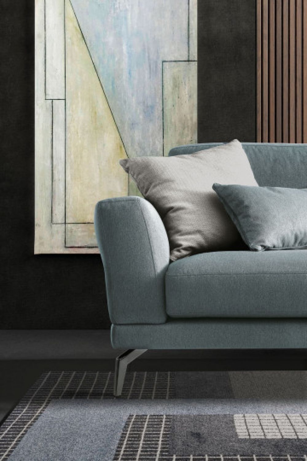 Canapea fixa 3 locuri Estate stil Modern L202cm