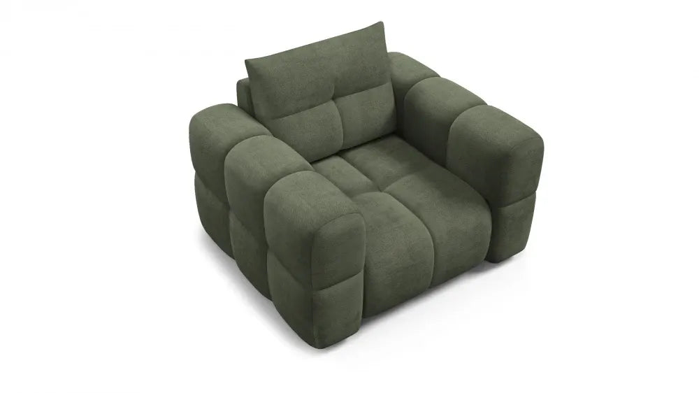 Fotoliu tapitat cu material pet friendly Alias verde L121x104cm