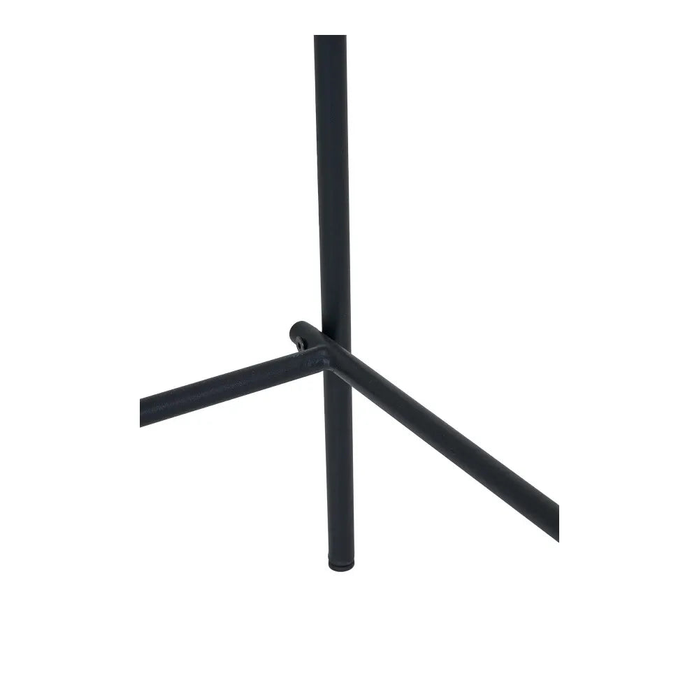 Set 2 scaune de insula din Metal Negru si Lemn de frasin Maro H95xL49xA42,5cm Estepona