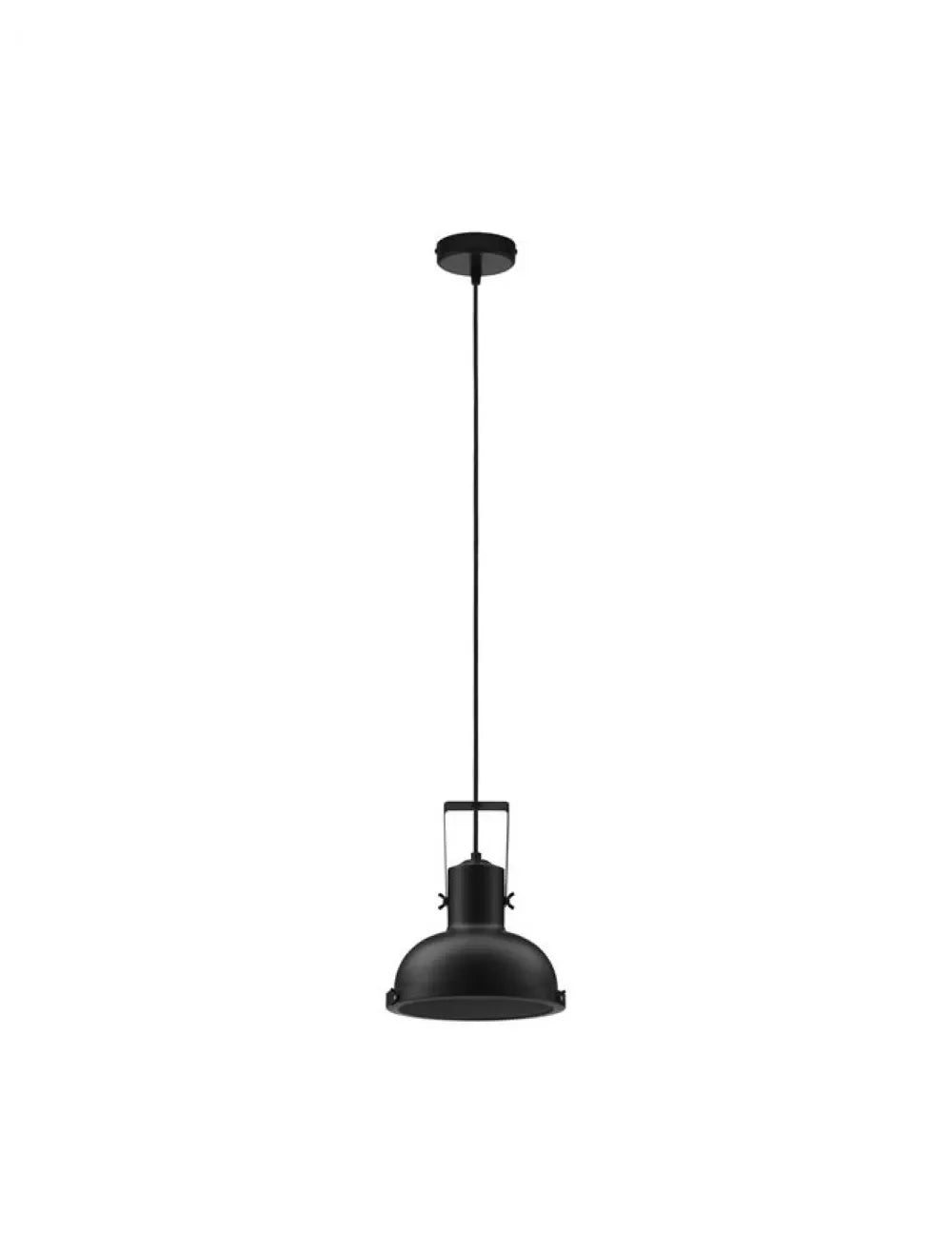 Pendul structura din Metal Negru si abajur din Metal Negru H120xL22cm IP20 RUVI