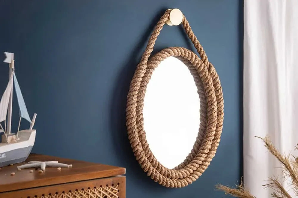 Oglinda cu rama din Funie Maro H62xL45cm Seven Seas