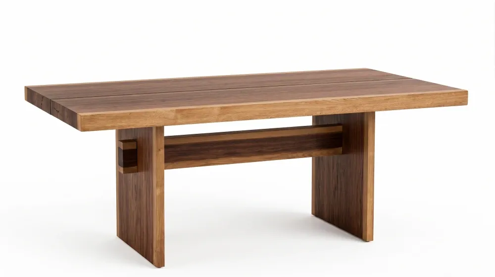 Masa dining dreptunghiulara din Lemn de Nuc in dimensiuni multiple Beams