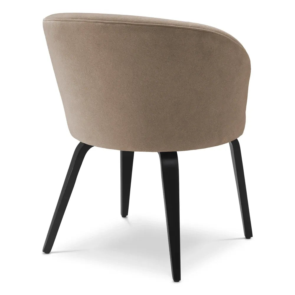 Scaun tapitat cu Stofa Bej L63xA63xH75cm Vichy Eichholtz