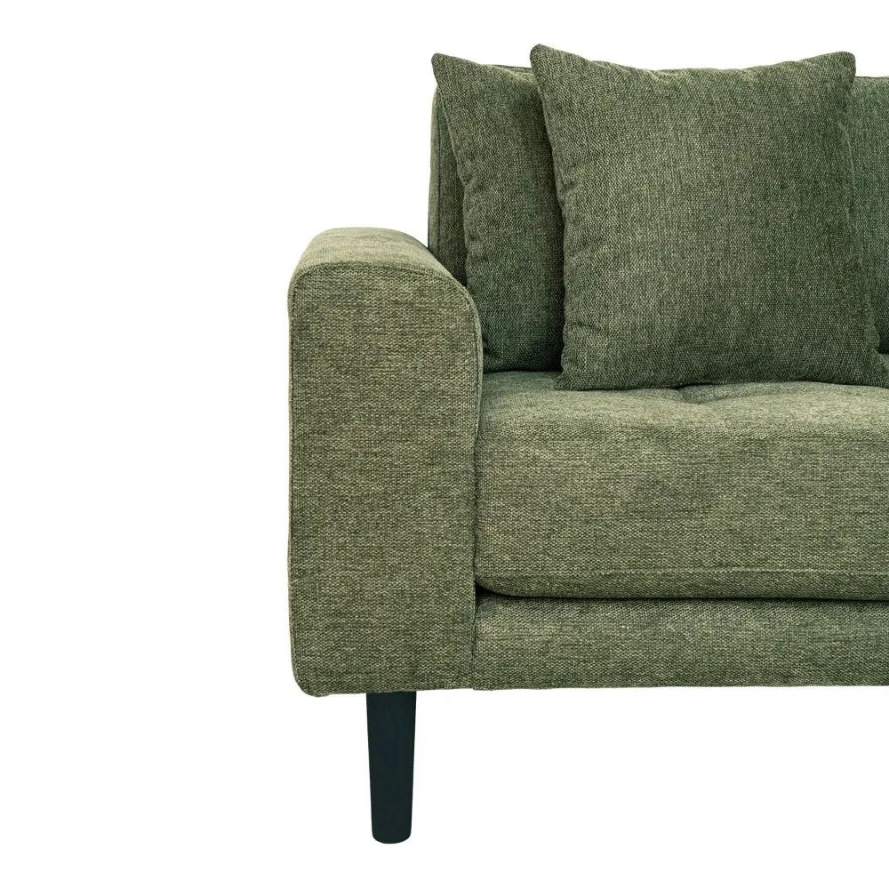 Coltar orientare dreapta cu picioare din Lemn de fag Negru tapitat cu Stofa Verde L290xH76cm Lido