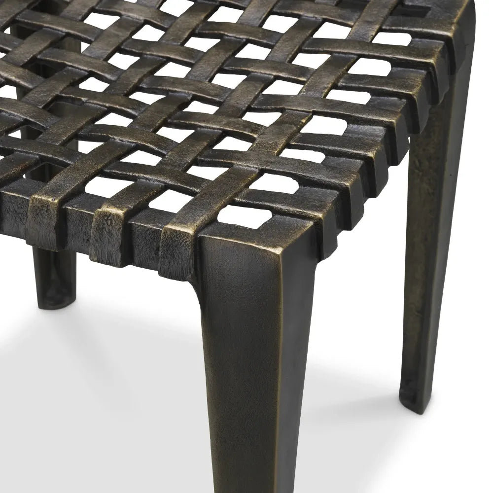 Taburet din Aluminiu Bronz L40xA40xH40cm Blackwell Eichholtz