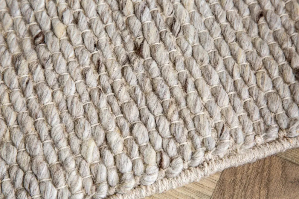 Covor din Lana/Poliester Gri L350cm Wool