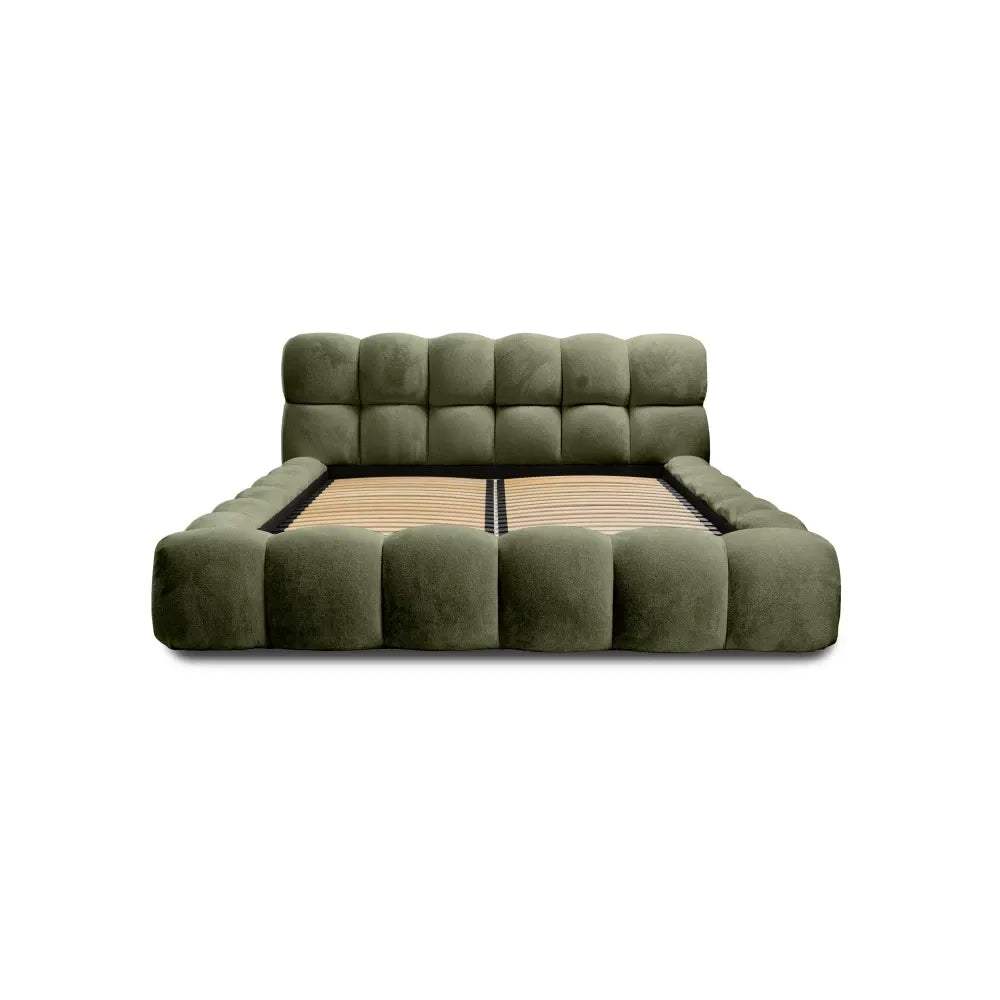 Pat 180x200cm tapitat cu Chenille Verde Boston