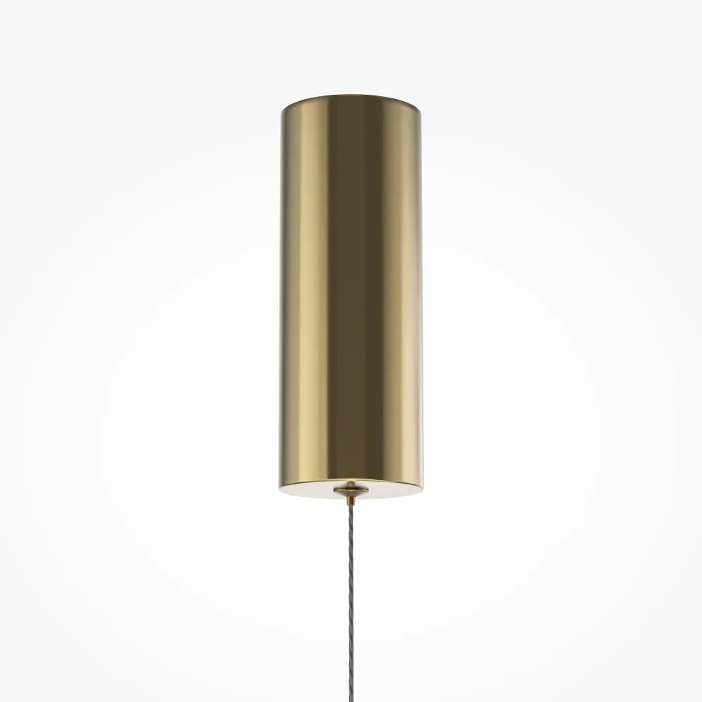 Pendul din Metal Bronz si Sticla Maro Cognac H334xD14.8cm Scala