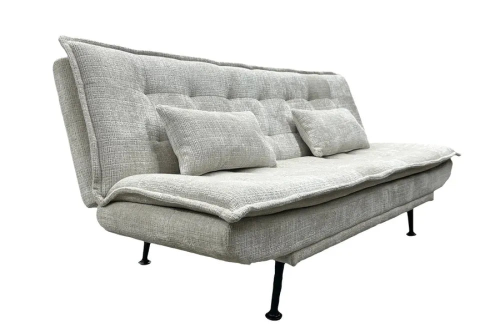 Canapea cu functie pat tapitata cu Chenille Bej L195cm Jazz
